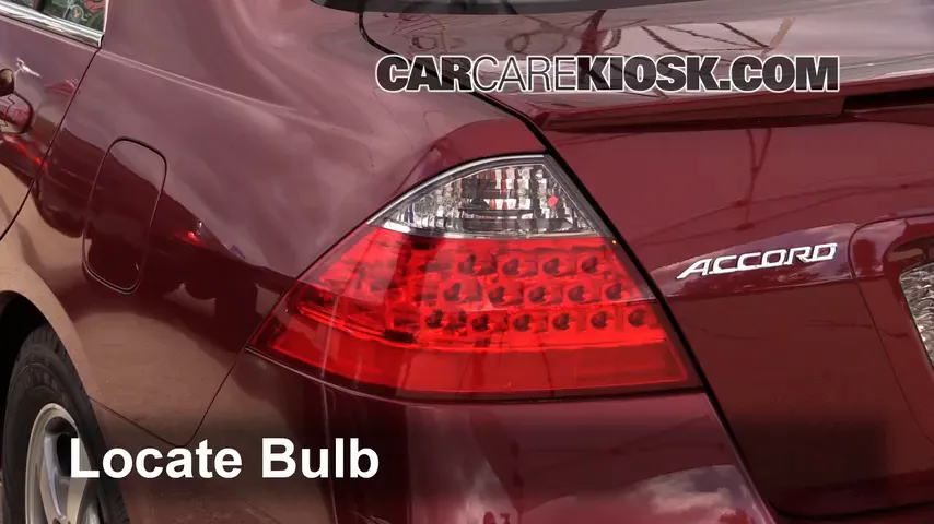 2007 Honda Accord Hybrid 3.0L V6 Luces Luz trasera (reemplazar foco)